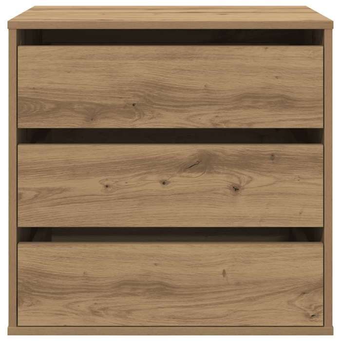 Moderne Commode dangle BURKE MEUBLE BAS chêne artisanal 60x41x58 cm bois dingénierie AA3188