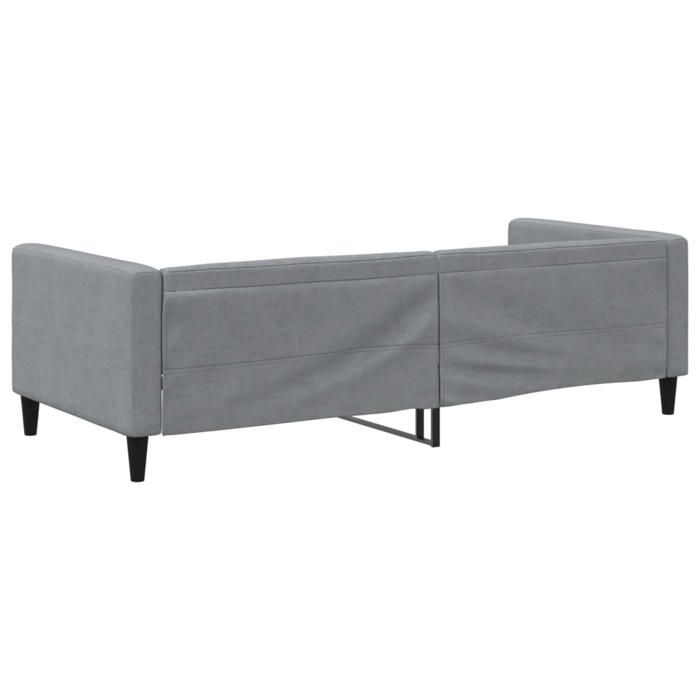 Remise 2026®Lit de repos simple - banquette lit Adulte - sans matelas - gris clair - 90x200cm tissu 896 3219572