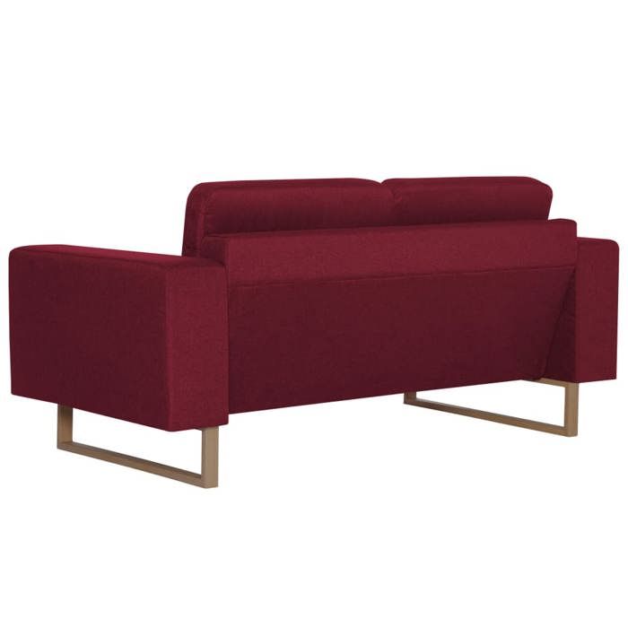 SOFA-Canapé salon - 2 places - (par siège) : 110 kg - Tissu Rouge bordeaux C4122