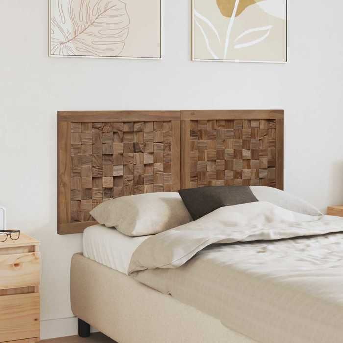 vidaXL Tête de lit Naturel Bois de teck massif 42024560