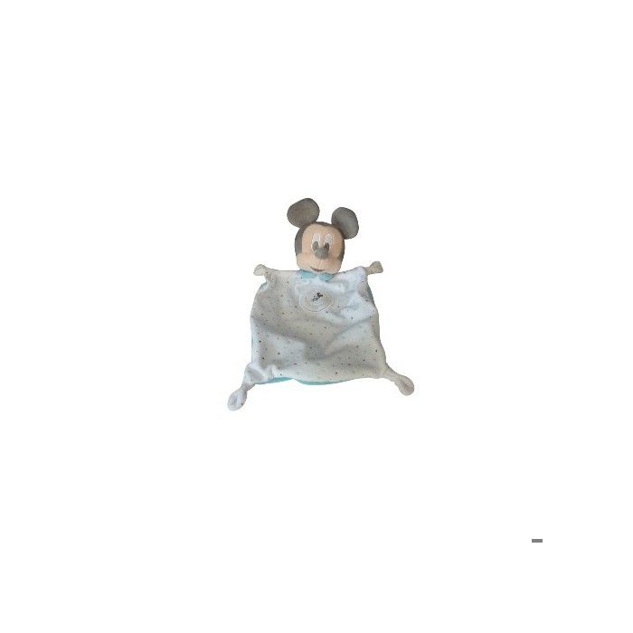 Doudou Mickey plat bleu - Disney