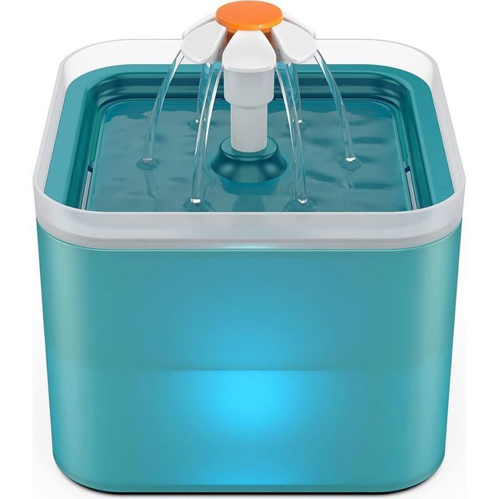 Fontaine Chat Abreuvoir Automatique pour Chats et Chiens Fontaine à Eau Ultra Silencieuse avec Filtre à Charbon Actif et Pompe à
