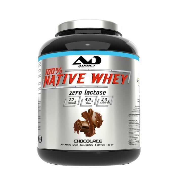 ADDICT SPORT NUTRITION Whey native  - Native Whey Zero - Chocolate 2000g