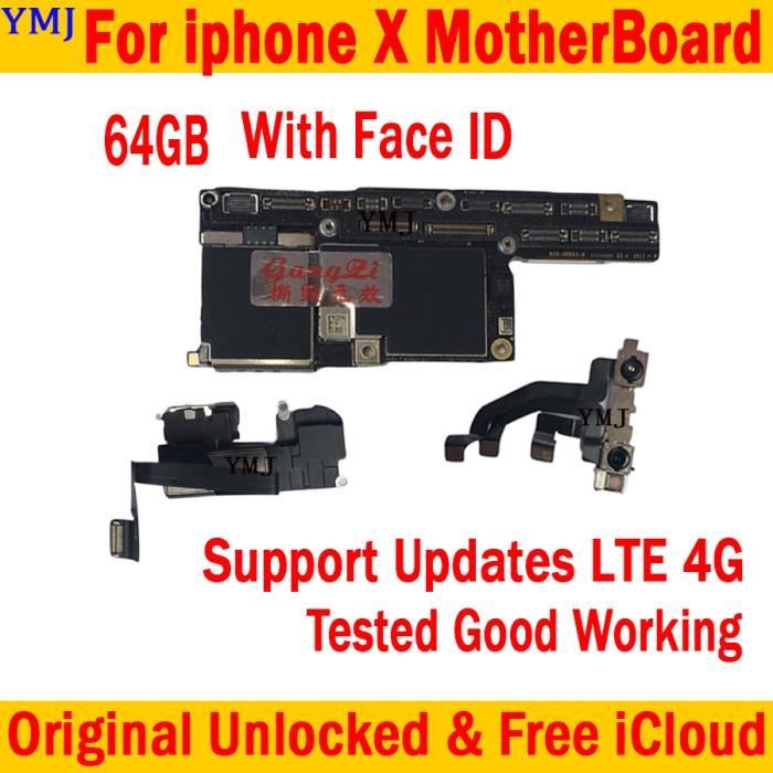 X 64 Go avec FaceID-Carte mère avec ou sans Face ID pour iPhone, iCloud