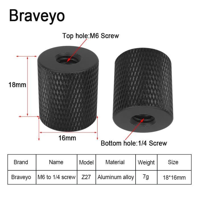 FeiYeup Vis De Conversion Pour Trépied - Adaptateur Fileté Pour