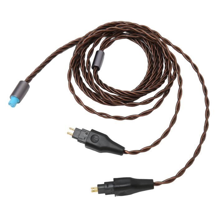 Câble De Rechange Pour Casque D'Aviation Pilote - 2 M - Double Fiche GA (PJ-068 & PJ-055) - Compatible David Clark