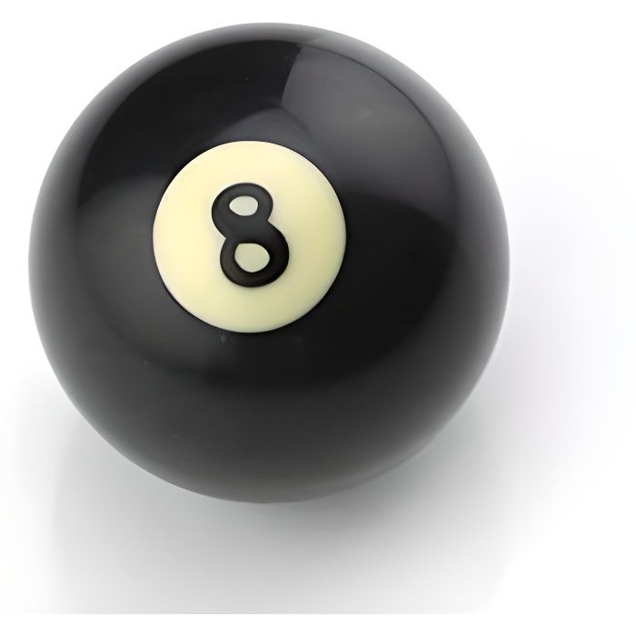 Regle Billard Boule Noire A La Fin Owfeel Noir américain Numéro 8 Boule de billard Cue 5,1 cm Noir