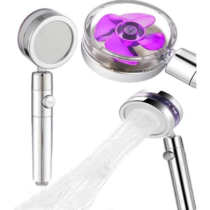 Pomme de douche,Buse De Douche Rotative à éConomie D'Eau à 360 °,Pommeau de  Douche Helice Haute Pression Pivotant à 360,Douch 414 - Cdiscount Bricolage