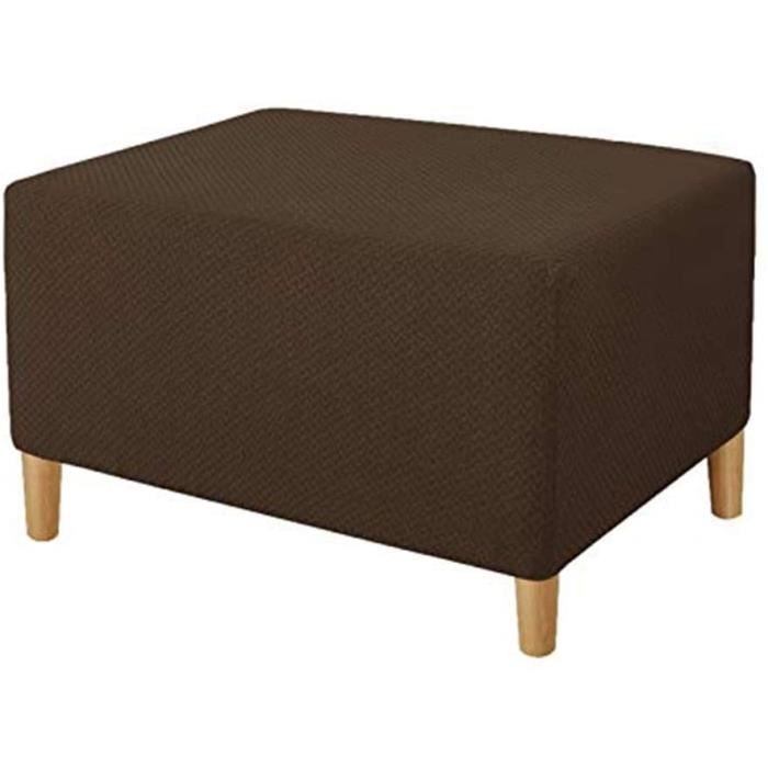 Housse De Tabouret / Pouf Extensible Velours Jacquard – Protection Élégante & Ajustable