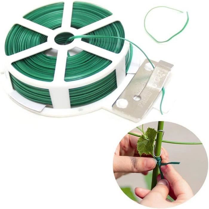 Lot De 5 Rouleaux De Ruban En Nylon Réutilisable Vert - 5m Et 10m, Pour Attacher Plantes, Câbles, Tuyaux
