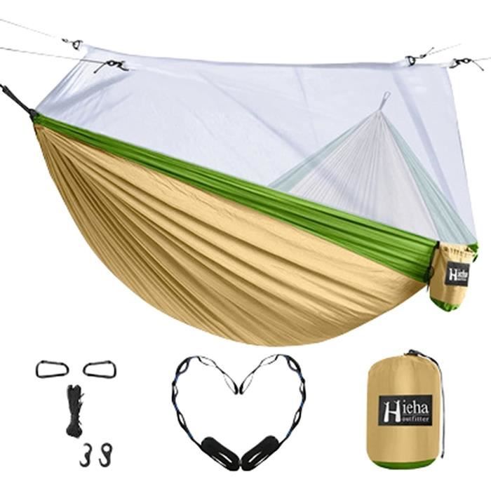 Hamac De Camping 2 Places Avec Moustiquaire - 260x140cm - Capacité 200kg