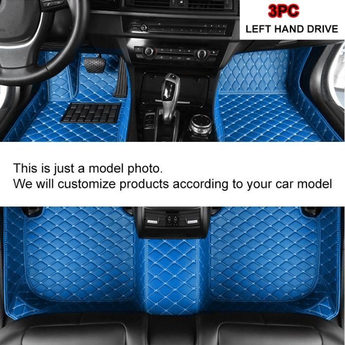 Tapis de sol de voiture en cuir sur mesure,tapis,tapis,repose-pieds,accessoires,Nissan  Qashqai J10,2007,2008,2009- LHD blue[A2] - Cdiscount Auto