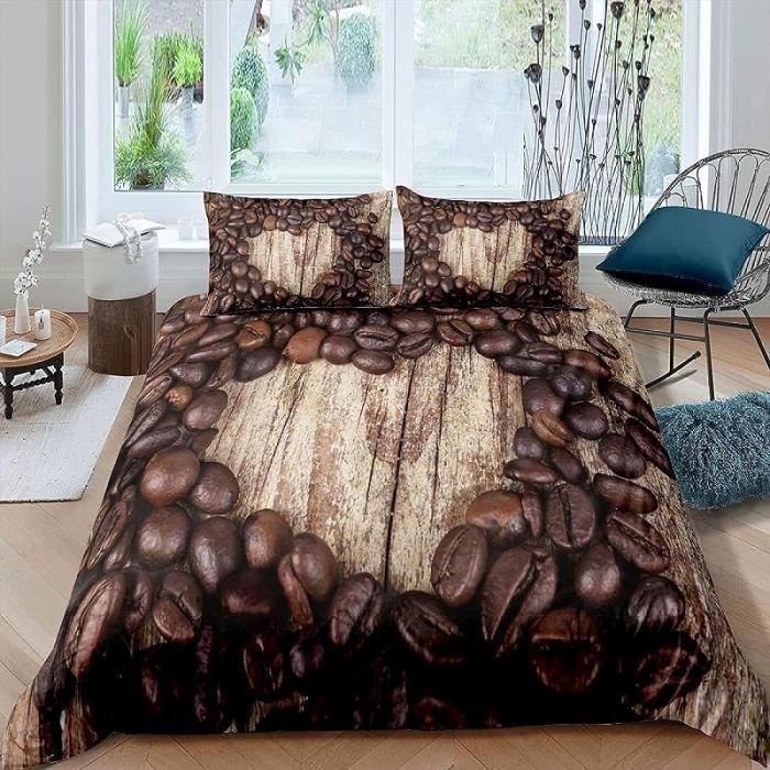 Housse De Couette 150x200cm Motif Guépard 3D | Microfibre Douce | 2 Taies D’oreiller 65x65cm | Lavable Machine
