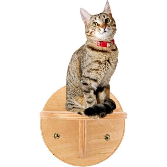 Étagère murale pour chat, hamac douillet pour chat, marches en bois pour chat avec corde de