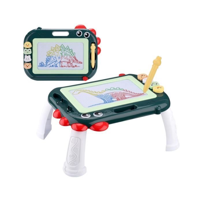 Ardoise Magique Enfant - Tableau avec Pieds Amovibles - 4 Zones de Couleur - Stylo Inclus - Jouet Éducatif