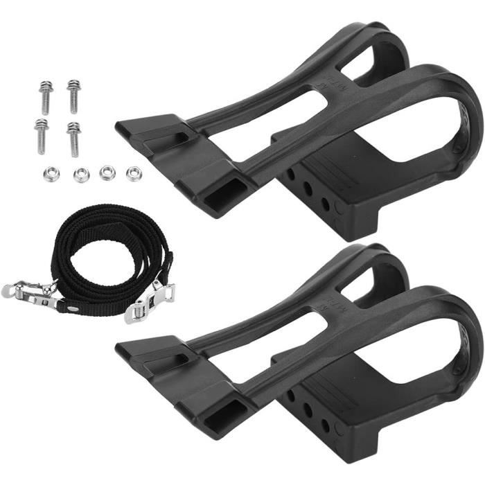 Paire De Courroies De Pédale Vélo DONGKER - Clips Réglables En Nylon Pour VTT Et Vélo Route