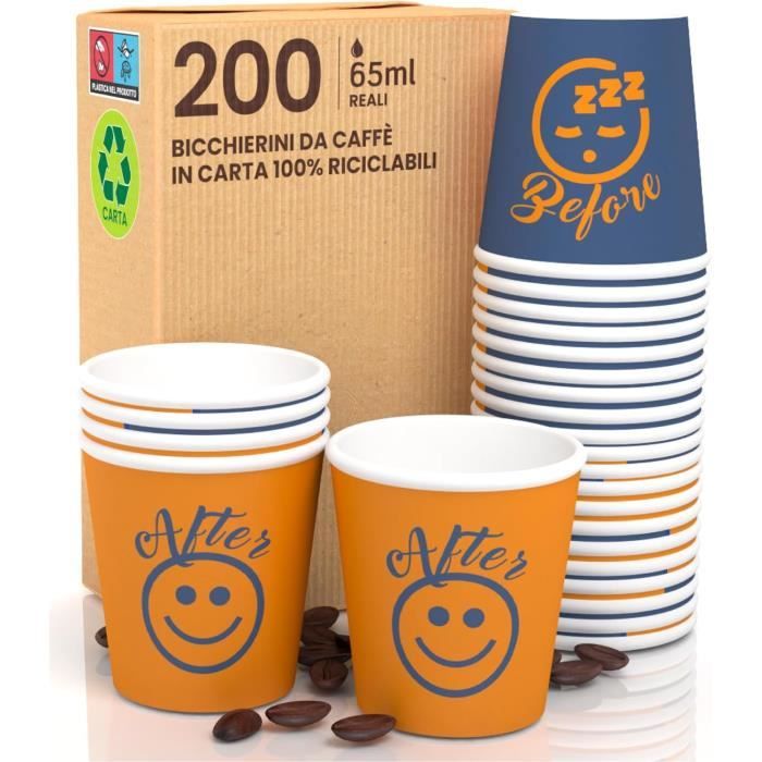 Pubcup Mix Lot De 200 Gobelets En Papier Pour Café 65 Ml
