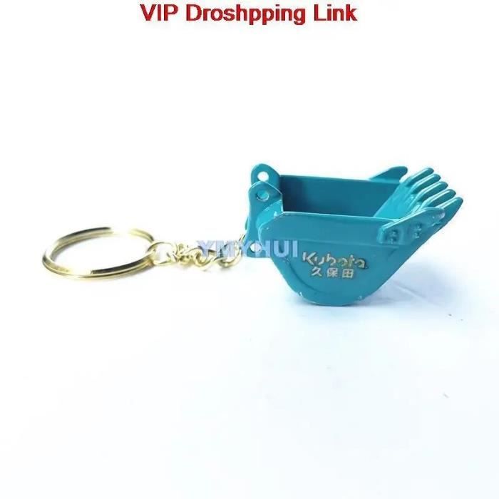 Porte-clés Kubota Tracteur 3D KIESENBERG - Modèle Métal Poli Miroir, Diamètre 3,5 Cm, Argenté