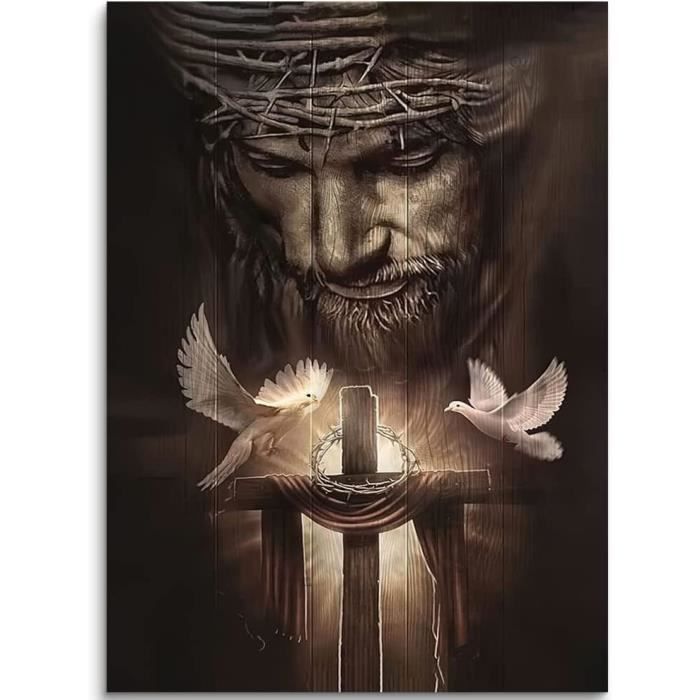 Croix Chrétienne Murale En Bois 30 Cm - Décoration élégante Pour Chambre Ou Salle De Prière - 9
