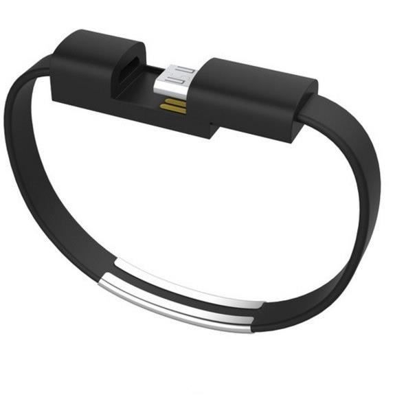 Cable Bracelet Lightning pour IPHONE SE 2020 Chargeur APPLE USB 25cm Connecteur (NOIR)