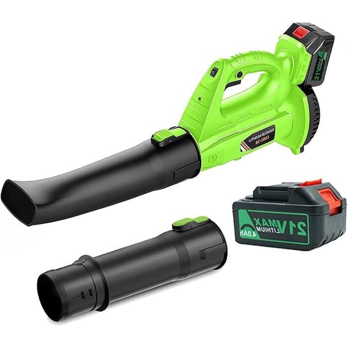 Souffleur à Feuilles électrique Portatif, Souffleur De Feuilles 21V Sans Fil Avec Batterie Et