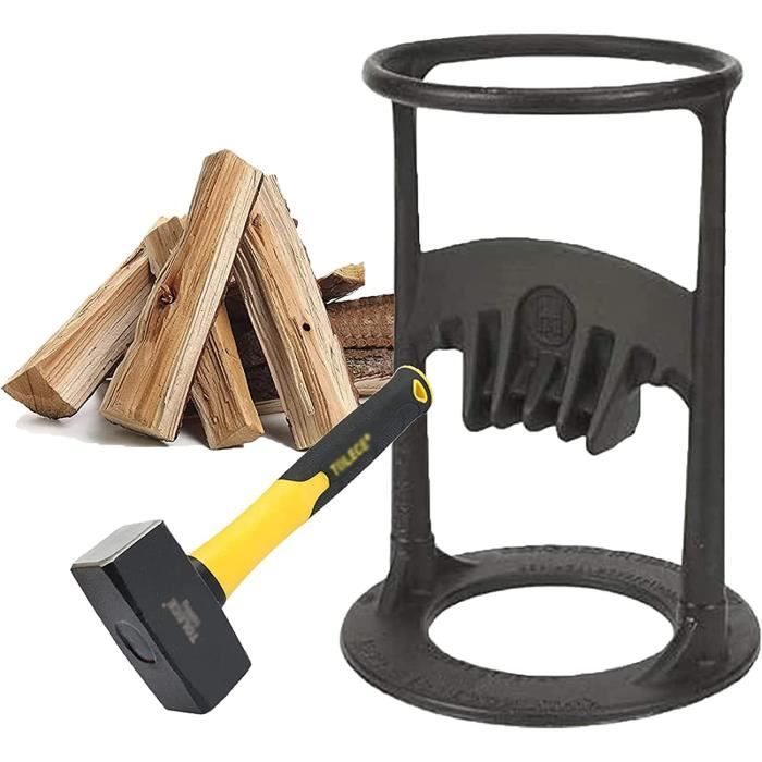 Fendeuse à Bois Manuelle En Acier - Outil Pour Couper Bûches, Idéal Cheminée, Camping, Jardin
