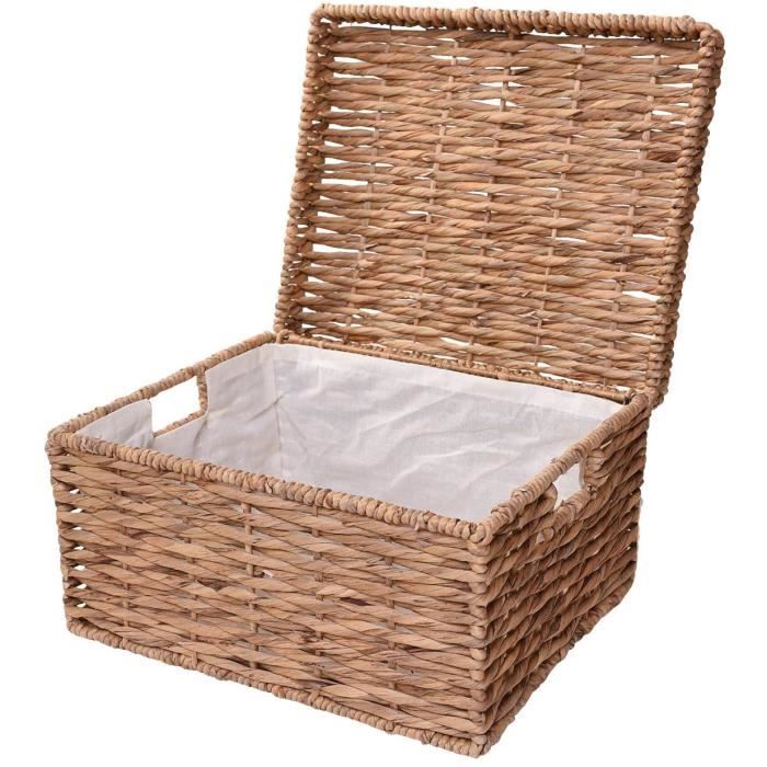 Panier À Linge Rectangulaire En Jute Effet Tissé 70% Recyclé 46 Litres - Peppercorn[m1050