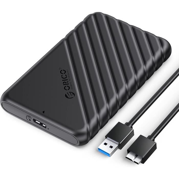 ManxData Boîtier de disque dur externe USB 3.0 2,5 compatible avec SSD-HDD  PS5-4, Xbox, TV, ordinateur portable, MacBook PC ([124] - Cdiscount  Informatique