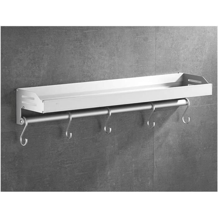 HOMGEN Support mural populaire de 100 cm pour casseroles et poêles de cuisine, rail de