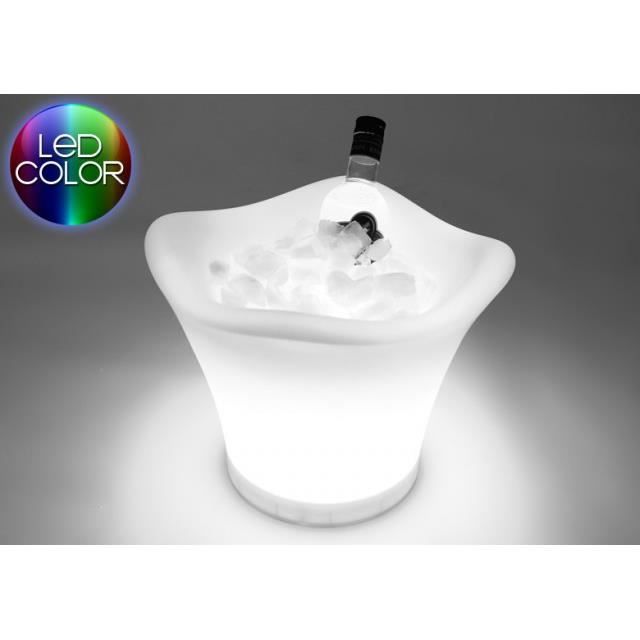 Smad Seau à Champagne Lumineux LED 5L - Multicolore Pour Fêtes Et Bars