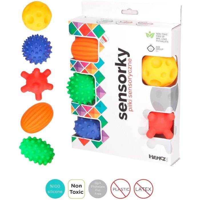 Jeux De Balles Et De Ballons 1er Age Sevira Kids Coffret De 5 Balles Sensorielles Massage Jouet D Eveil Pour Bebe Cdiscount Jeux Jouets