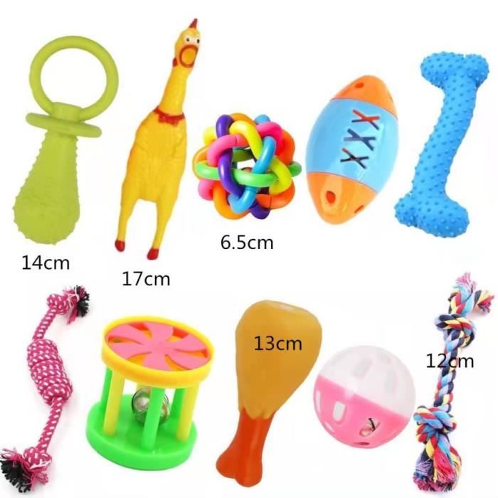 10 Pcs Ensemble de Jouets pour Chien et Chat,Jouet Cadeau pour Animaux de Compagnie pour chien, Jeux de Maison de chien