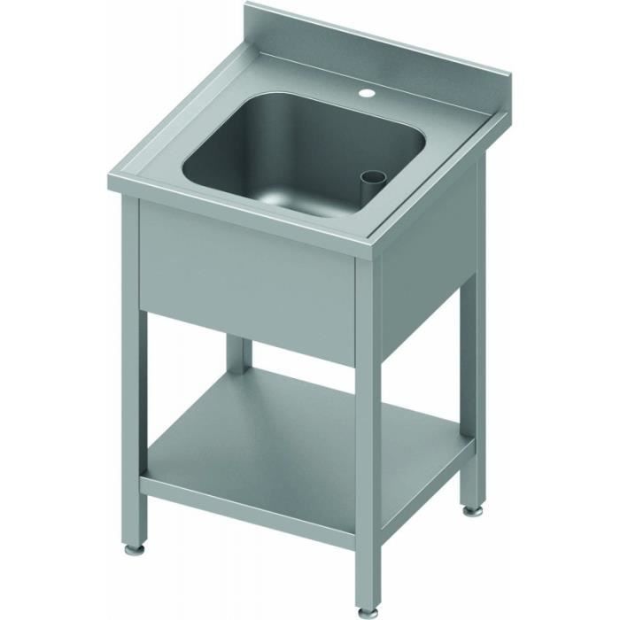 Plonge Inox Professionnelle 1 ou 2 Bacs Avec Etagère - Gamme 700 - Stalgast