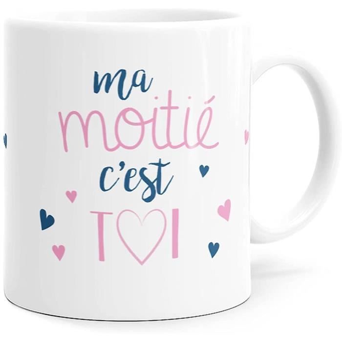 Mug Humour Ma Moitie C Est Toi Tasse Message Amour Drole Idee Cadeau Original Ami Couple Amoureux 8x9 5cm 307 Cdiscount Puericulture Eveil Bebe