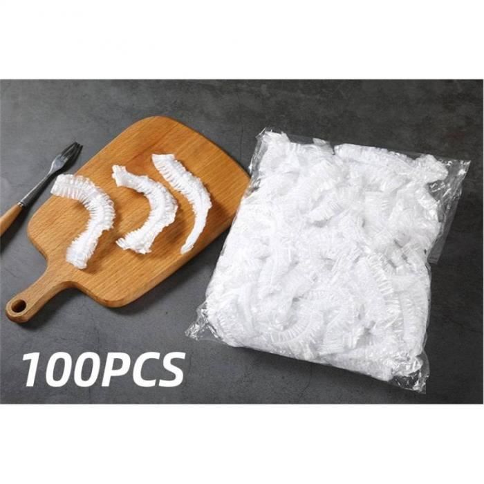 500 Housses Alimentaires élastiques - Film étirable Réutilisable, Diamètre 10-23 Cm, Pour Bols, Assiettes, Conservation Des Aliments - Lot économique