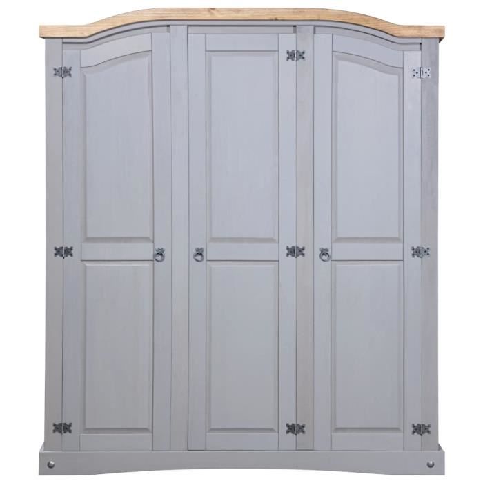 MengcodaHome Meuble de Rangement Armoire chambre Garderobe Pin