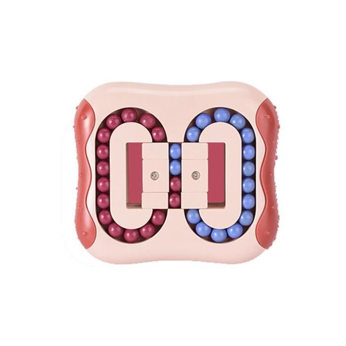 EHJRE – Cube Rotatif 2 En 1, Haricot Magique Décompressant – Jouet éducatif En Plastique, Rose, Pour Enfants Et Adultes