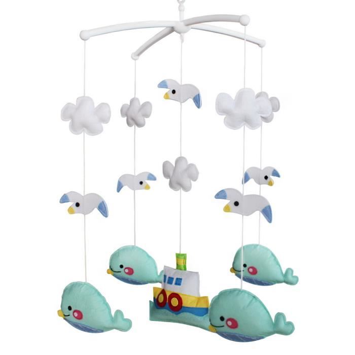 Musical Mobile Pour Berceau Whale And Seagull Decoration Pour Chambre Bebe Cdiscount Puericulture Eveil Bebe