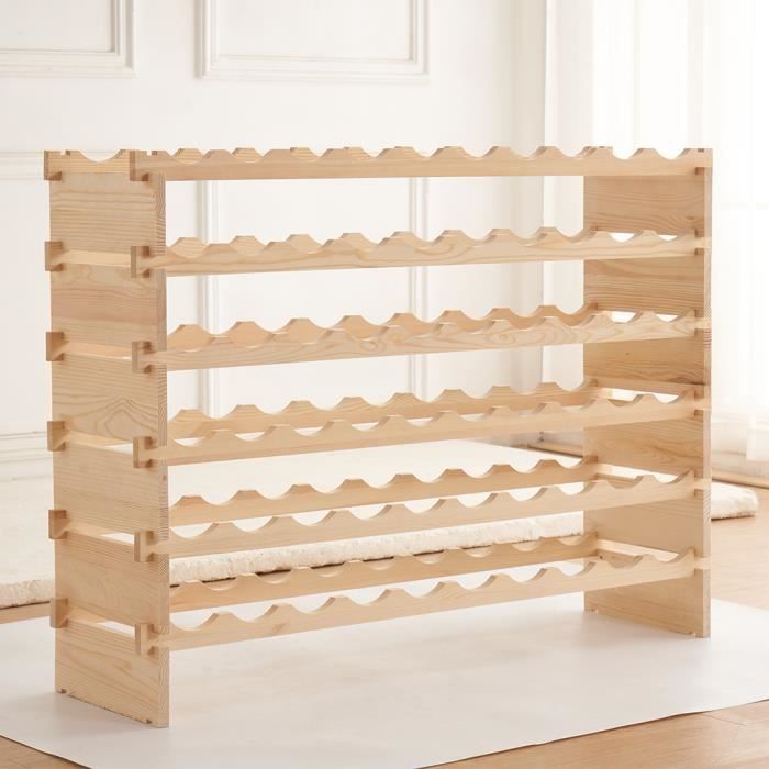 Meuble range bouteille - B.LIVEM - Porte-bouteilles en bois - 110*30*805cm - Vintage - Cuisine
