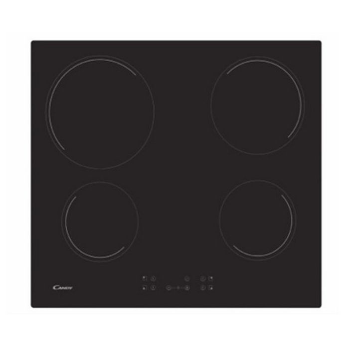 Table de cuisson vitrocéramique CANDY CC64CH - 4 zones - Sécurité enfant - Noir