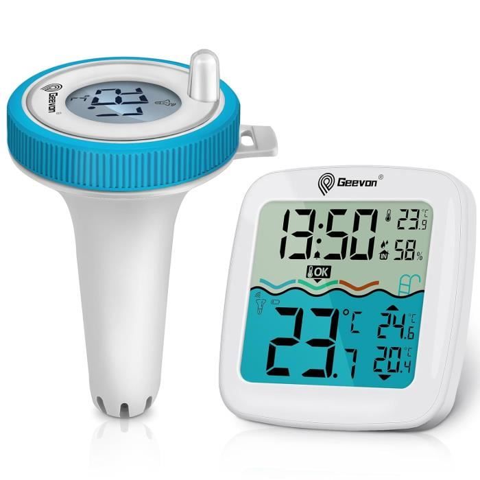 Thermomètre Flottant Sans Fil Pour Piscine - Numérique, Étanche IP67, Portée 60m - Pour Aquarium, Étang Et Spa