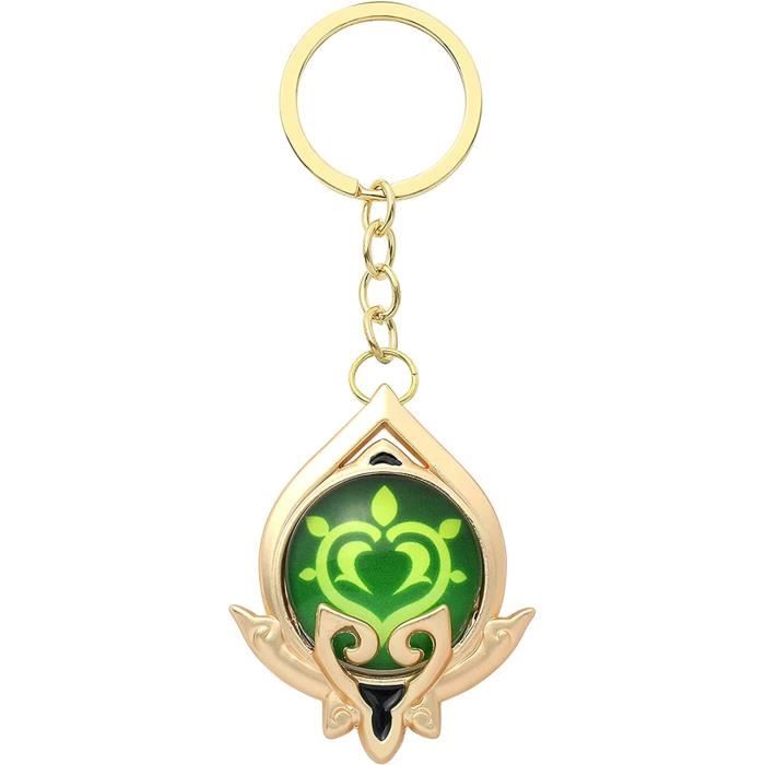 HuSang Porte-clés Et Broche Genshin Impact – Personnages Xiao, Venti, Zhongli – Alliage Zinc, Couleurs Vives