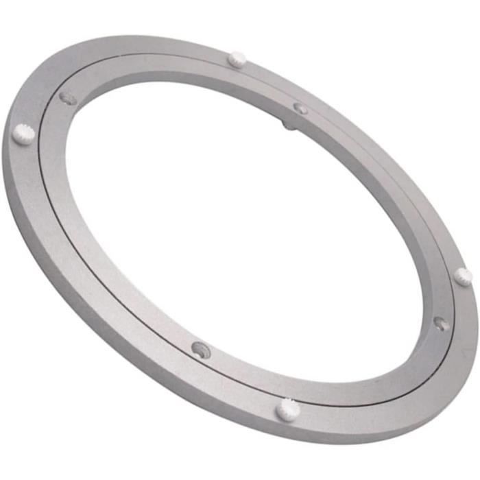 Plateau Tournant En Alliage D’Aluminium 4″ – Pivotant 360°, Roulement à Billes, Pattes Antidérapantes, Charge Lourde, Buffet, TV, Exposition