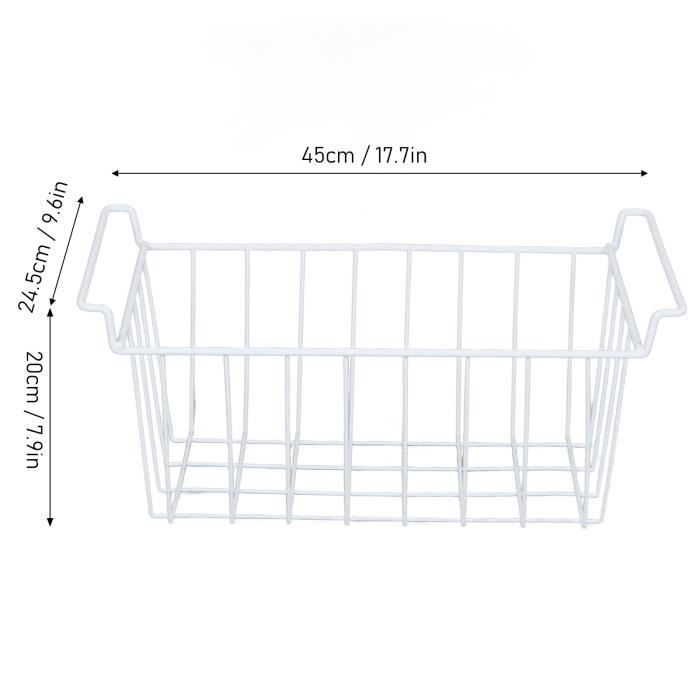 Panier Mural De Rangement Métal Et Bois - 25x10x17 Cm, Style Rustique Moderne Pour Cuisine, Salle De Bain