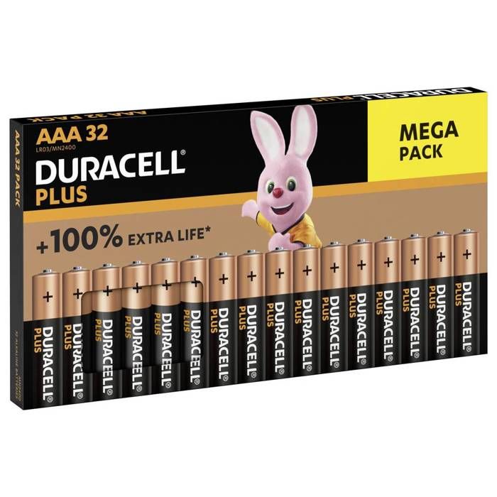Pile LR3 (AAA) Duracell Plus-AAA BP32 alcaline(s) 1.5 V 32 pc(s)