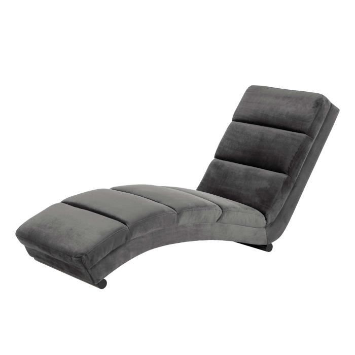 chaise longue slick - emob - métal - noir/gris - contemporain