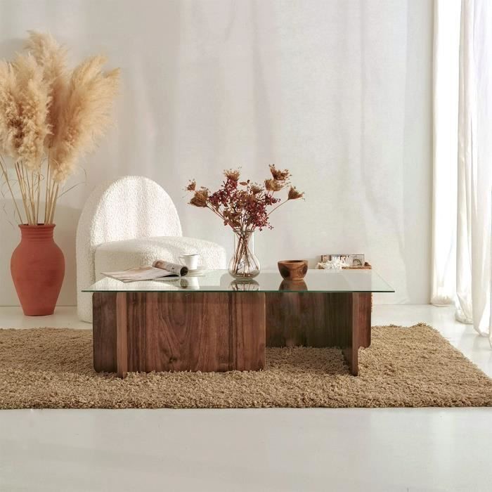 table basse - emob - rectangulaire - marron - contemporain - design