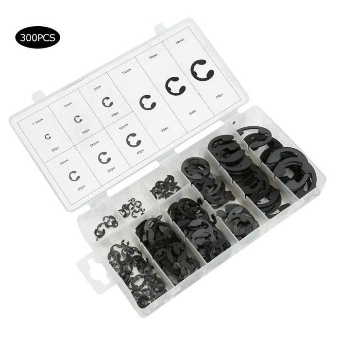 520 Circlips En Acier Inoxydable - 13 Tailles Assorties (M1.5 à M15) - Boîte De Rangement