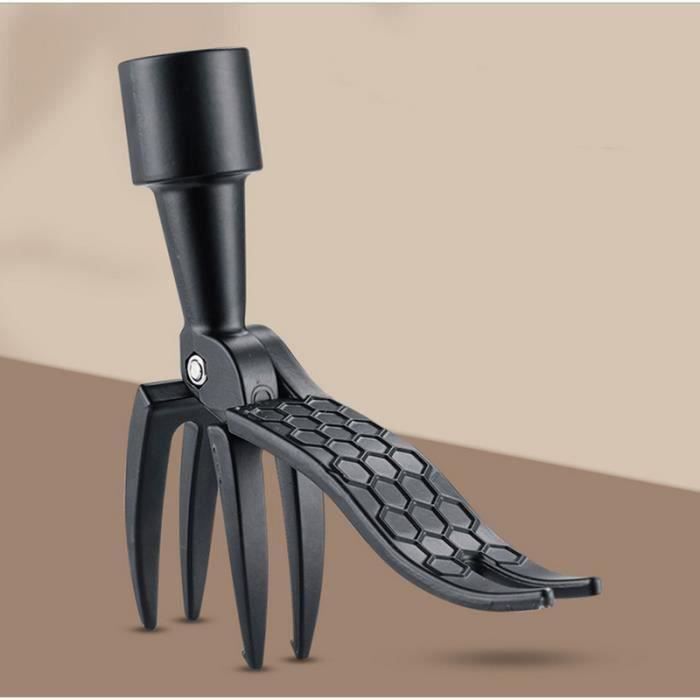 Désherbeur Manuel En Acier Inoxydable Avec Manche - 4 Dents Pointues Pour Enlever Mauvaises Herbes Racines - 7