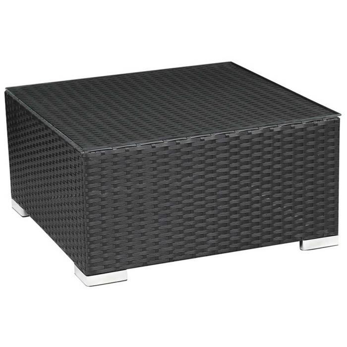 Table Basse Carree Resine Tressee Ibiza Atlanta Noir Achat Vente Table De Jardin Table Basse Carree Resine Tres Cdiscount